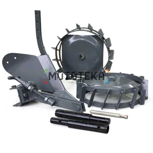 Окучник Caiman (Кайман) с металлическими колесами и сцепкой для культиваторов и мотоблоков