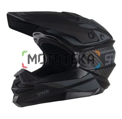 Шлем мото кроссовый SPARX Fenix Gravity (JK6803) черно-серый матовый 3XL