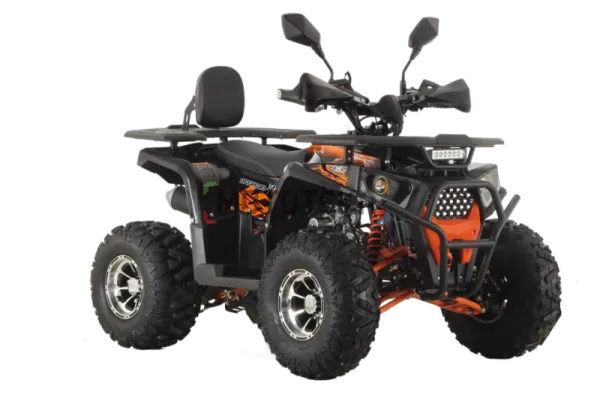 Квадроцикл детский Мотомир ATV ARMIS 125 чёрный/оранжевый (машинокомплект) | Мототека