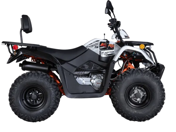 Квадрицикл KAYO (Кайо) AU200 спинка (белый пластик 2024 г.) с ПСМ | Мототека