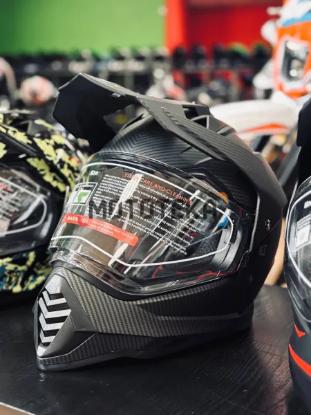 Шлем мото мотард Мототека ( MOTOTEKA ) WS 902 MATT CARBON XL | Мототека