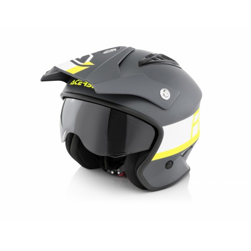 Шлем мото открытый GSB JET ARIA BLACK YELLOW
